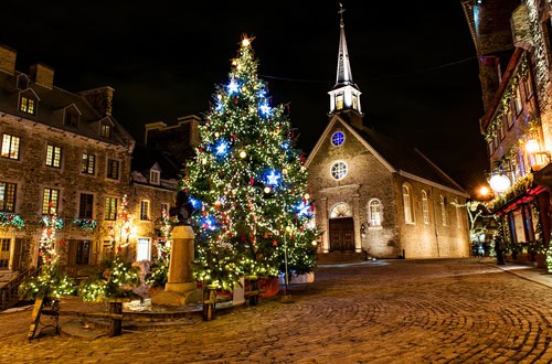 Quebec Old Town, Canada, Christmas athmosphere 