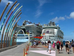 Icon of the Seas and Adventure of the Seas at Coco Cay- Family Cruise