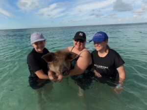 Swimming with the pigs Bahamas- Family Cruise